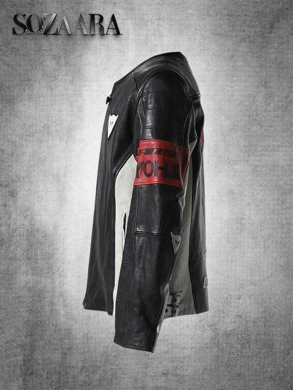 2025 F1 Miami GP Travis Scott Leather Jacket In Black
