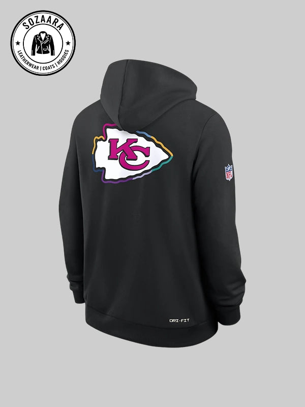 2025 NFL Crucial Catch Kansas City Chiefs Cancer Hoodie By Nike
