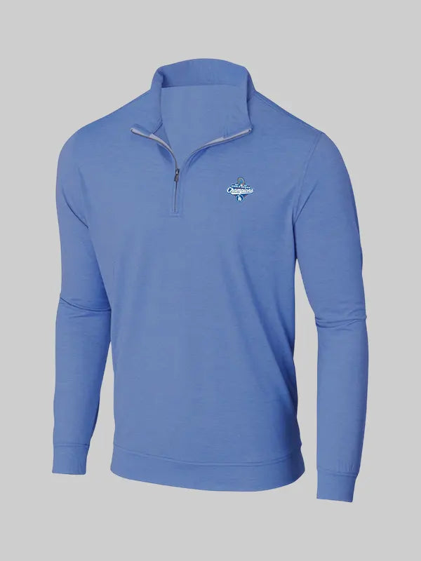 2025 World Series Champions Los Angeles Dodgers Powder Blue Half-Zip Jacket
