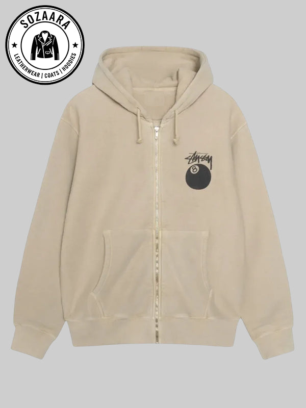 8 Ball Stussy Hoodie In Brown