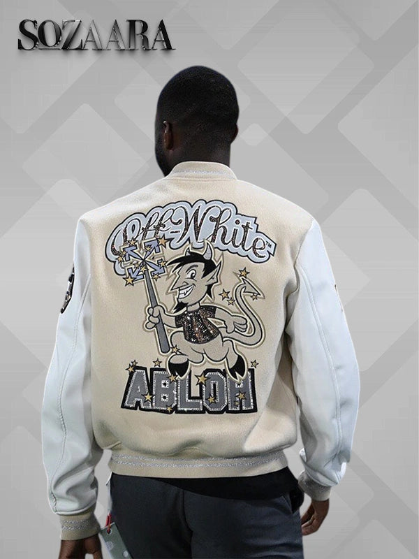 AC Milan Off White Abloh Varsity Jacket