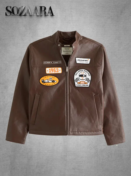 Abercrombie McLaren Leather Racer Jacket