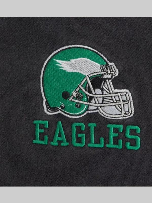 Abercrombie Philadelphia Eagles Graphic Popover Pullover Hoodie Black