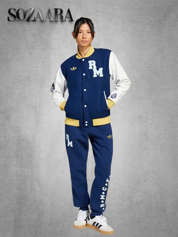 Adidas R M CF Varsity Jacket Blue