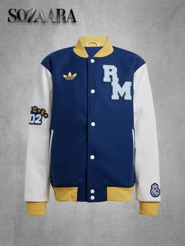 Adidas Real Madrid Varsity Jacket Blue