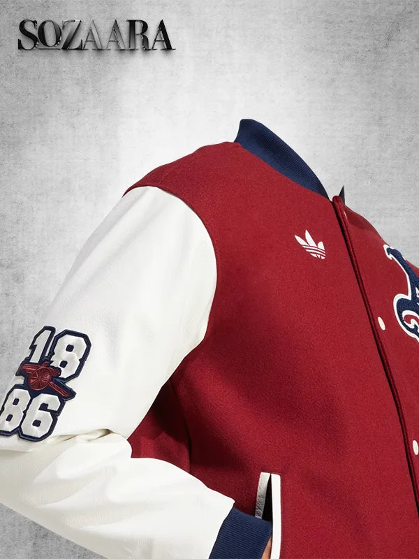 Adidas Arsenal Varsity Letterman Bomber Jacket