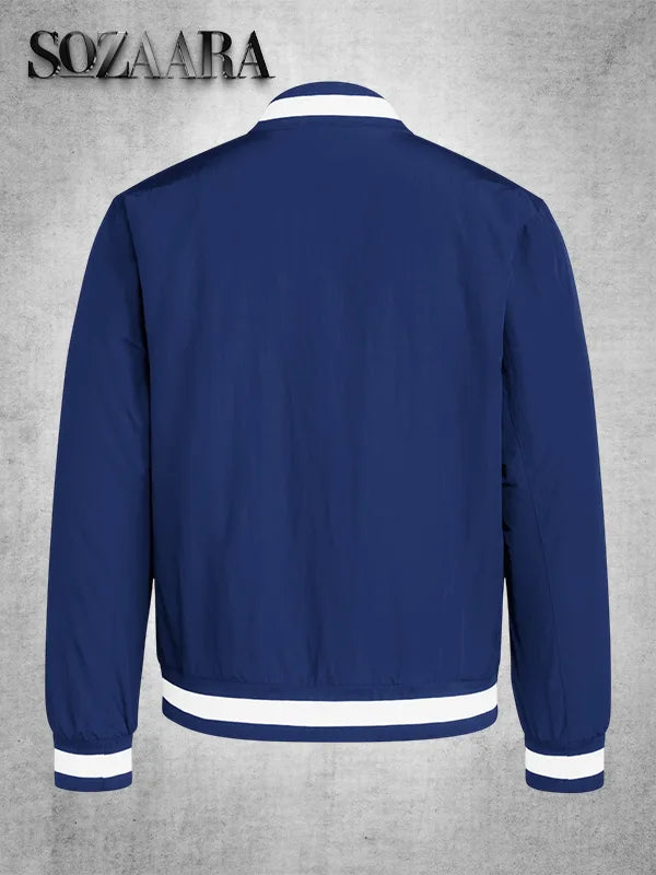 Adidas Dugout Coaches Blue Bomber Jacket