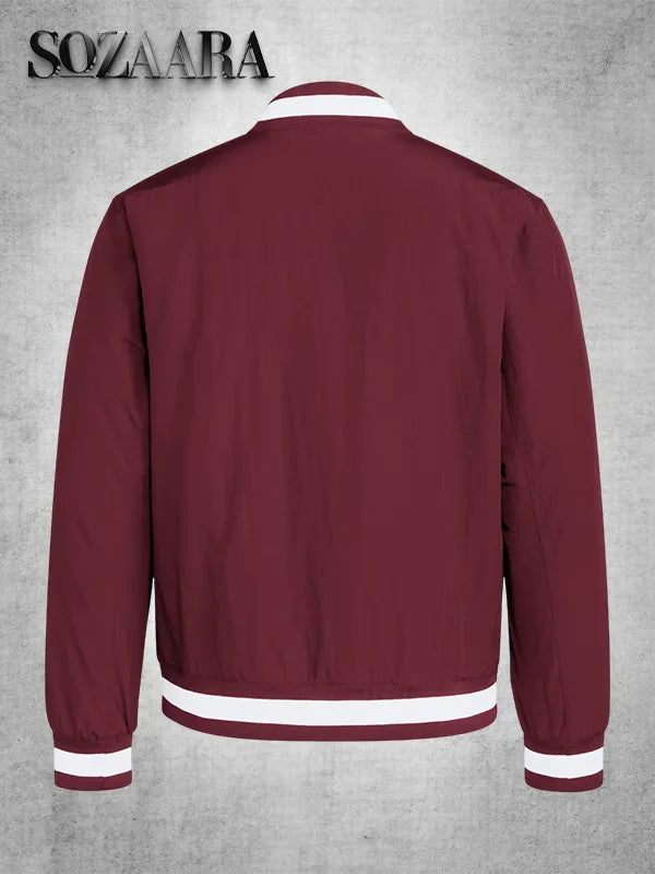 Adidas Dugout Coaches Bomber Jacket Maroon