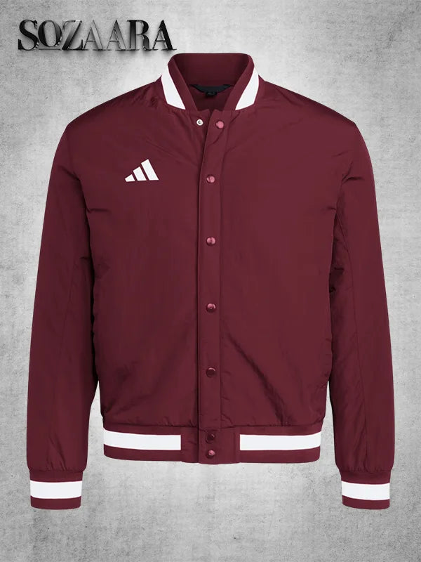 Adidas Dugout Coaches Jacket Maroon