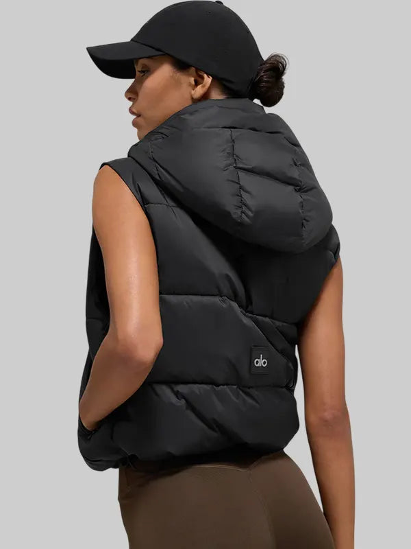 Alo Yoga Gold Rush Puffer Vest Black
