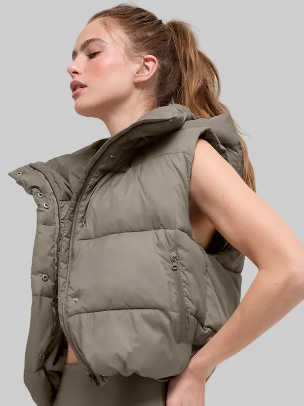 Alo Yoga Gold Rush Puffer Vest Light Cocoa
