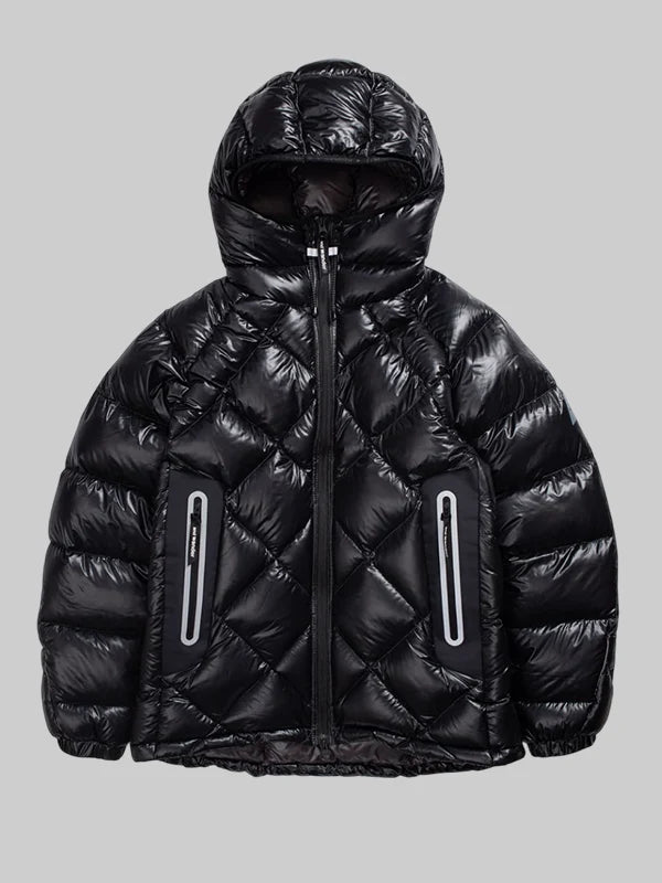And Wander Diamond Stitch Down Jacket Black 