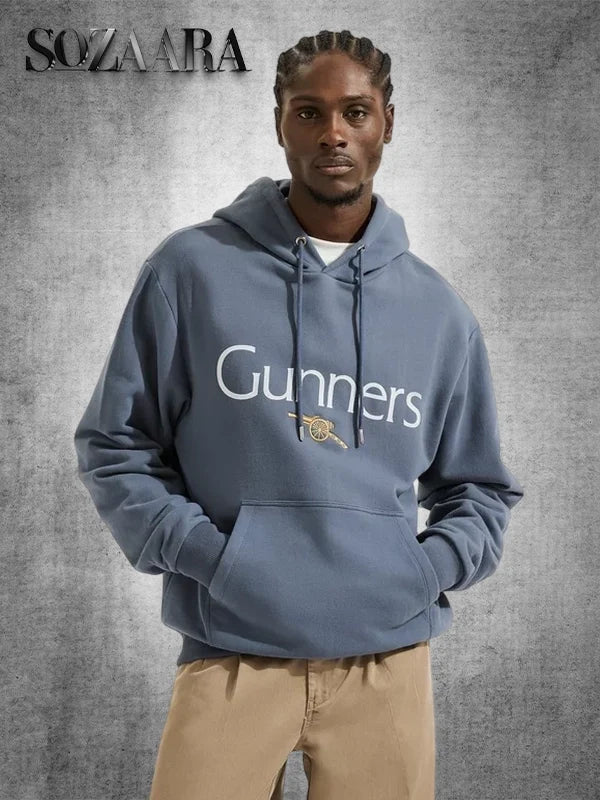 Arsenal Gunners Hoodie In Blue