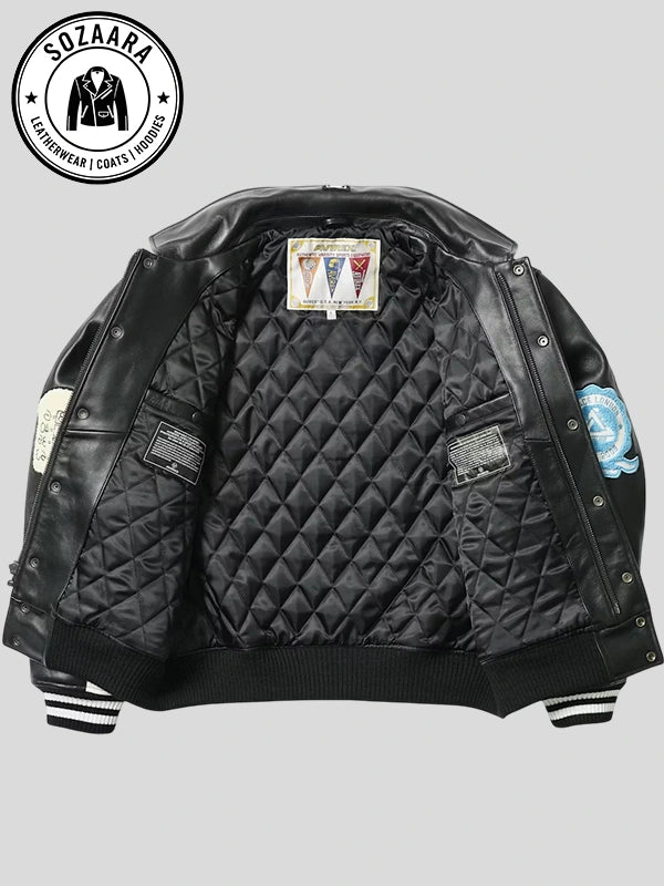 Avirex Palace x Doraemon Leather Jacket Black