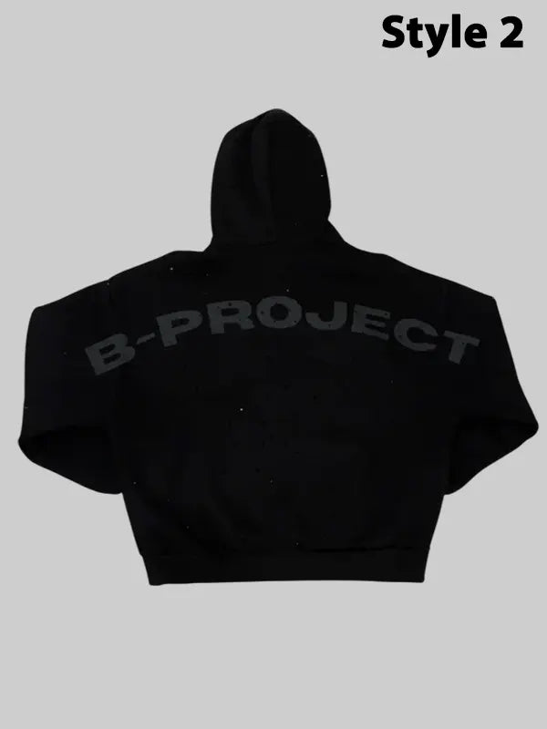 BP Full Rhine stone Hoodie Black