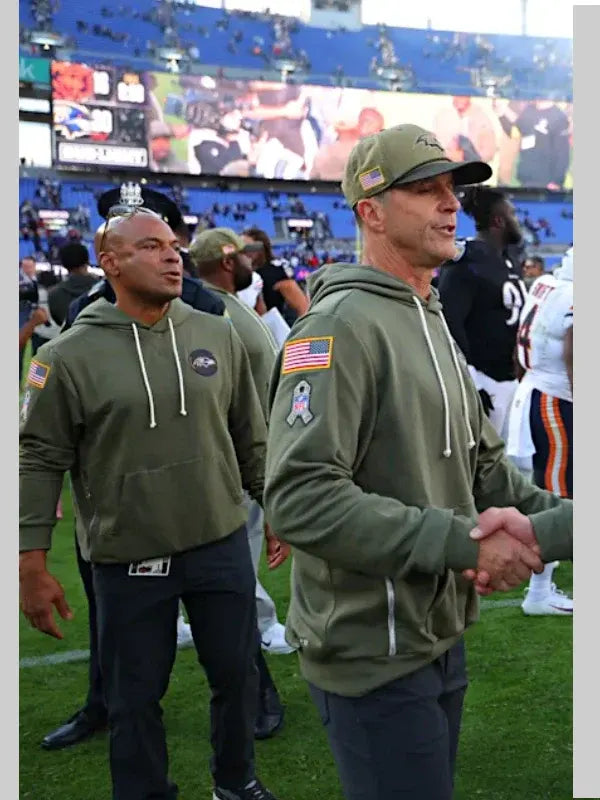 Baltimore Ravens John Harbaugh Salute To Service Hoodie