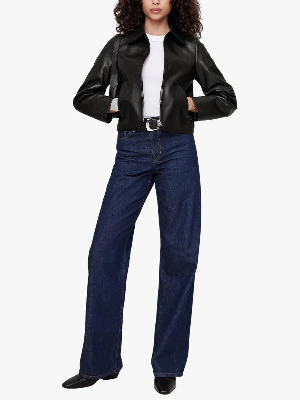 Banana Republic Minimalist Leather Jacket