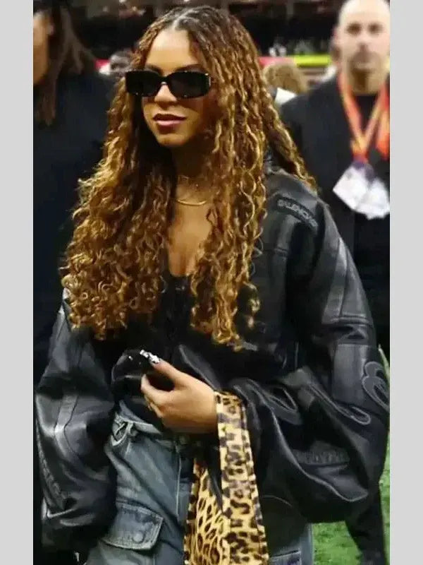 Beyonce Super Bowl Oversized Jacket Black