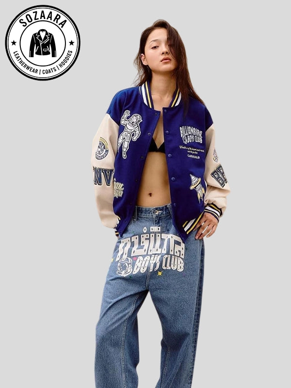 Billionaire Boys Club x CARNIVAL Varsity Jacket Blue