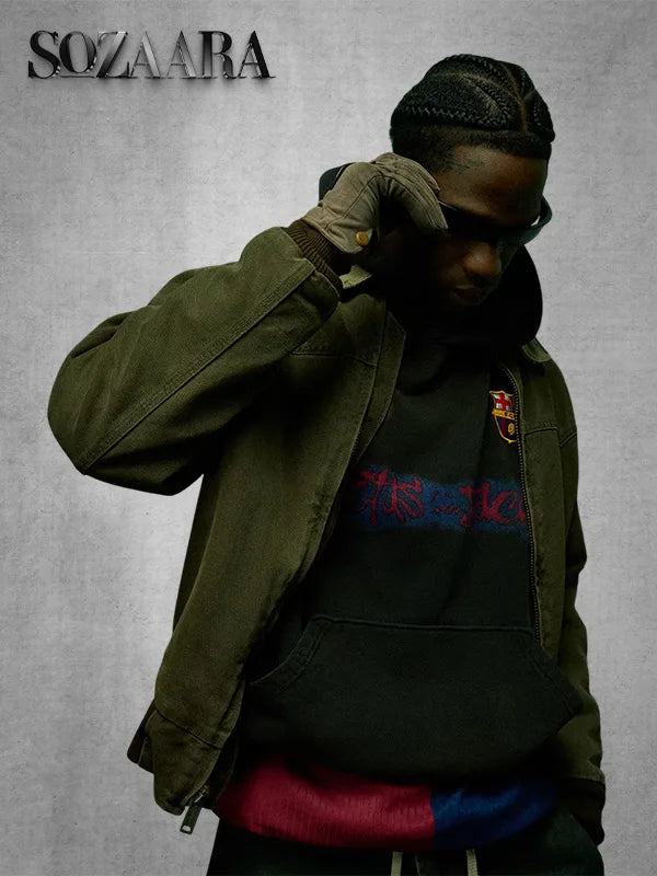 Black Spray Logo Cactus Jack Barcelona Hoodie