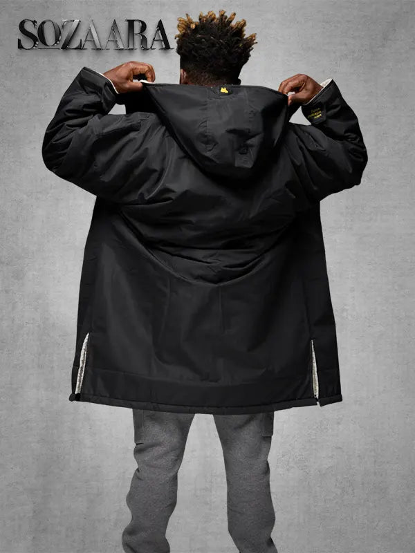 Black Woolly Bear Jacket Coat