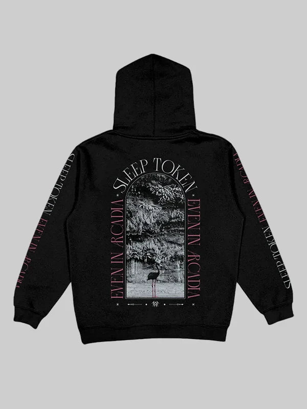 Black Arcadia Flamingo Hoodie By Sleep Token
