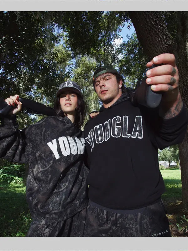 Black Camo Hoodie Sweatshirt Youngla
