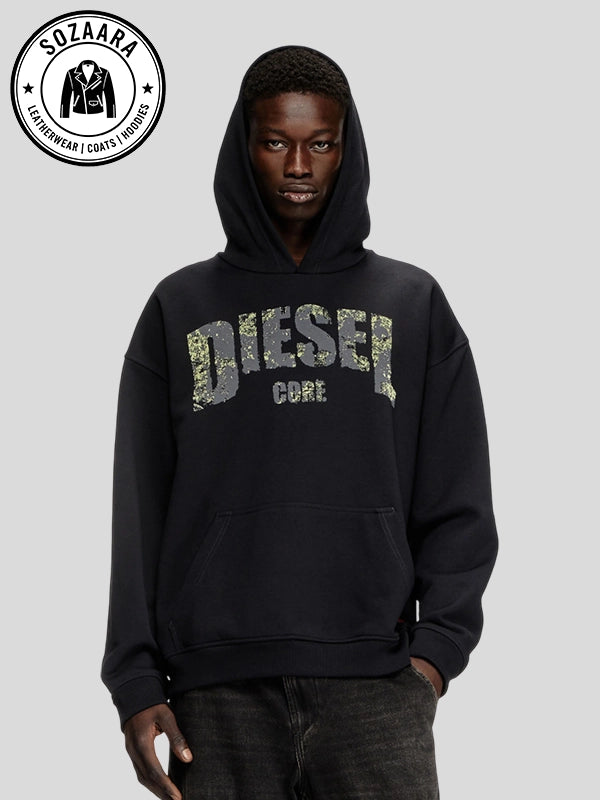 Black Diesel Hoodie For Mens