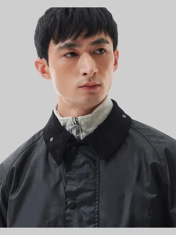 Black Transport Wax Jacket Barbour 
