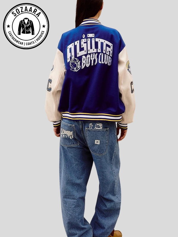 Blue Letterman Varsity Billionaire Boys Club x Carnival Jacket