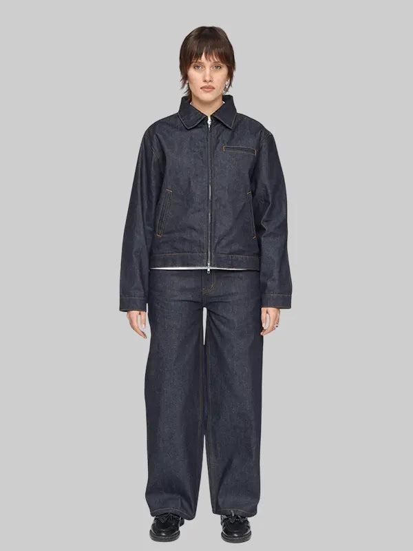 Blue Raw Denim Mutimer Workwear Jacket Women's
