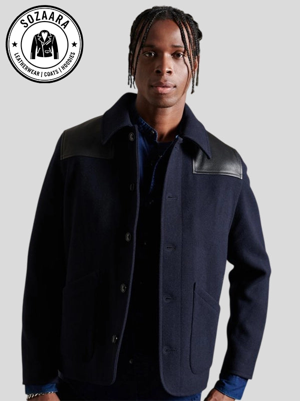 Blue Wool Donkey Jacket