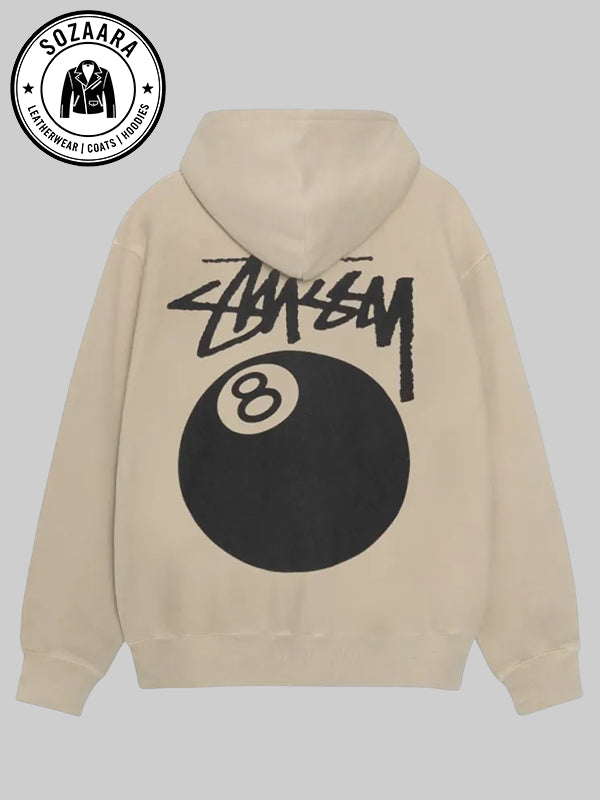 Brown Stussy 8 Ball Hoodie