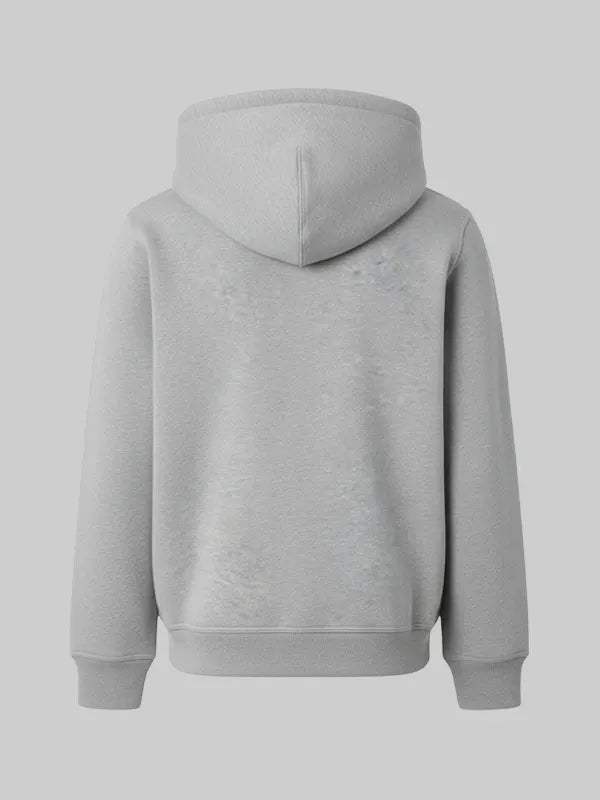 Burberry Letter Graphic Cotton Blend Zip-Up Grey Hoodie