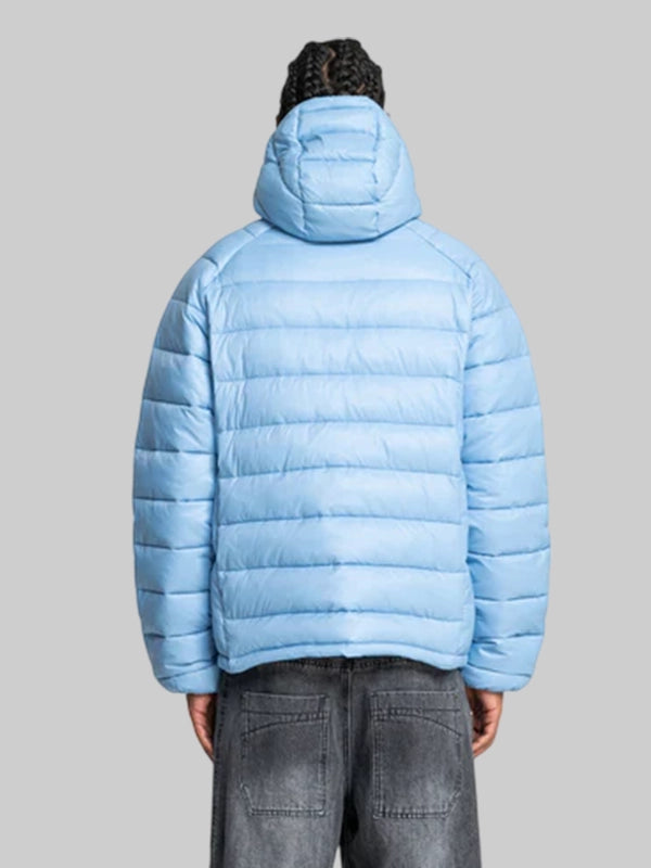 Burocs Blue Glossy Puffer Jacket 