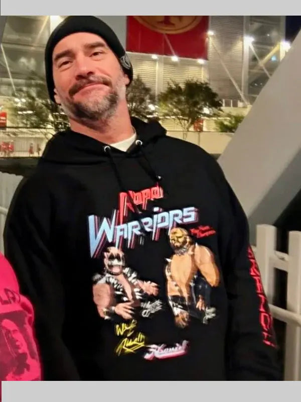 CM Punk Road Warriors Black Hoodie
