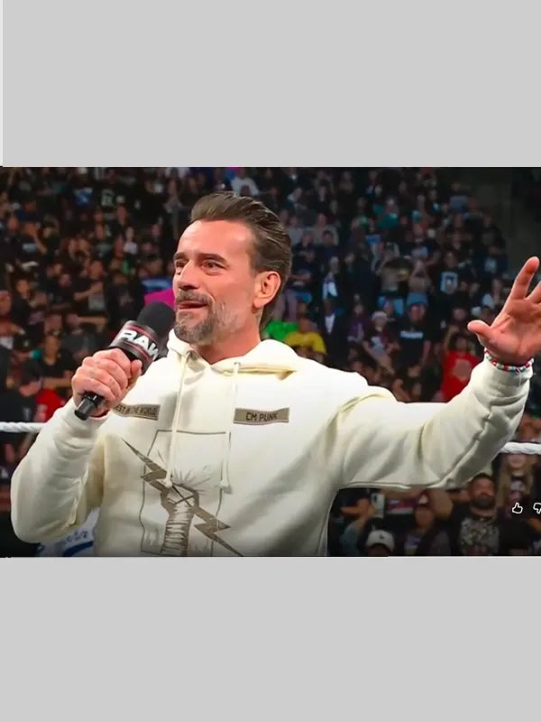 CM Punk White Hoodie