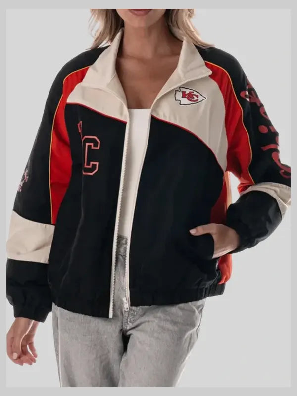 Caitlin Clark Kansas City Chiefs Colorblock Track Jacket