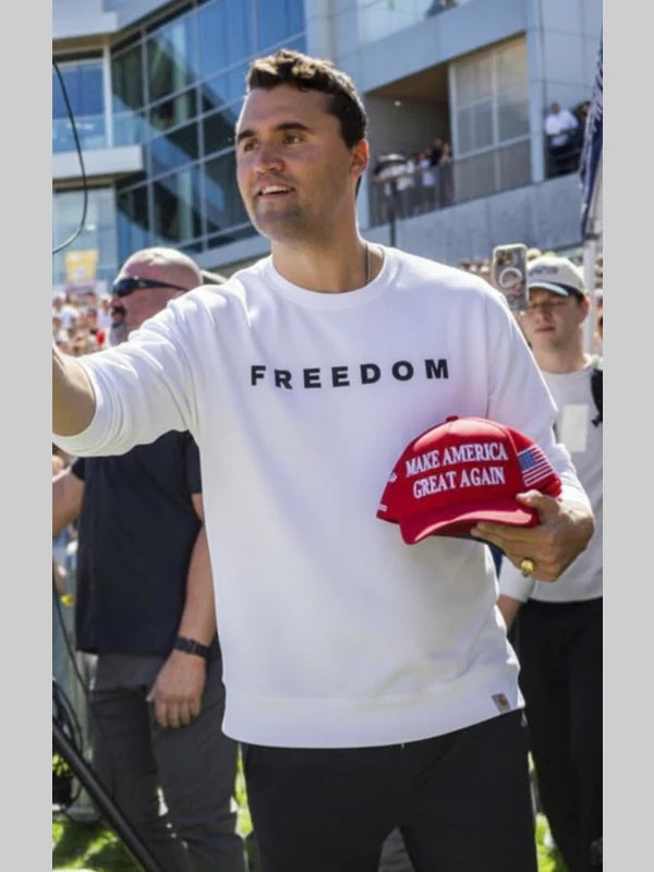 Charlie Kirk Freedom Sweatshirt White