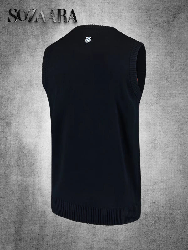Chicago Bears Navy Crewneck Sweater Vest