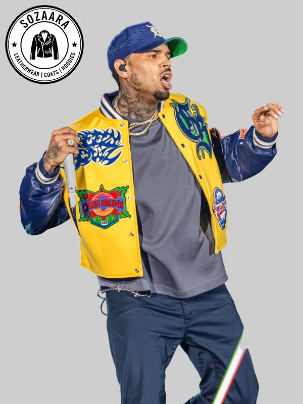Chris Brown Varsity Jacket Breezy Bowl