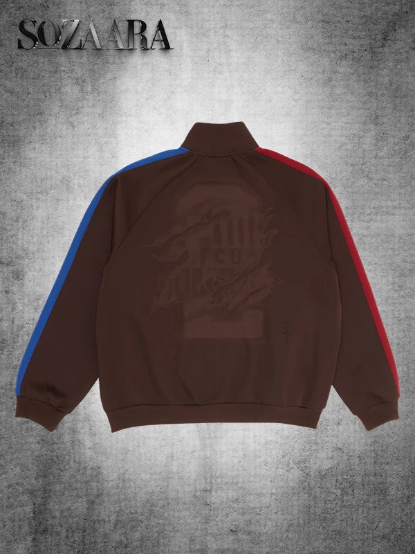 Cj X Nike X Barca FC Barcelona Anthem Jacket Brown