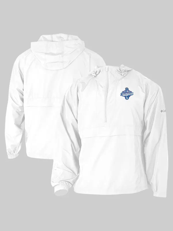Columbia Dodgers 2025 World Series Champions Quarter-Zip Windbreaker
