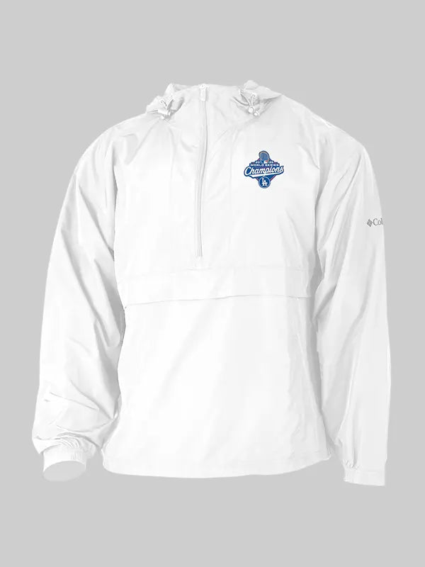 Columbia Los Angeles Dodgers World Series Champions Quarter-Zip Windbreaker Jacket 2025 
