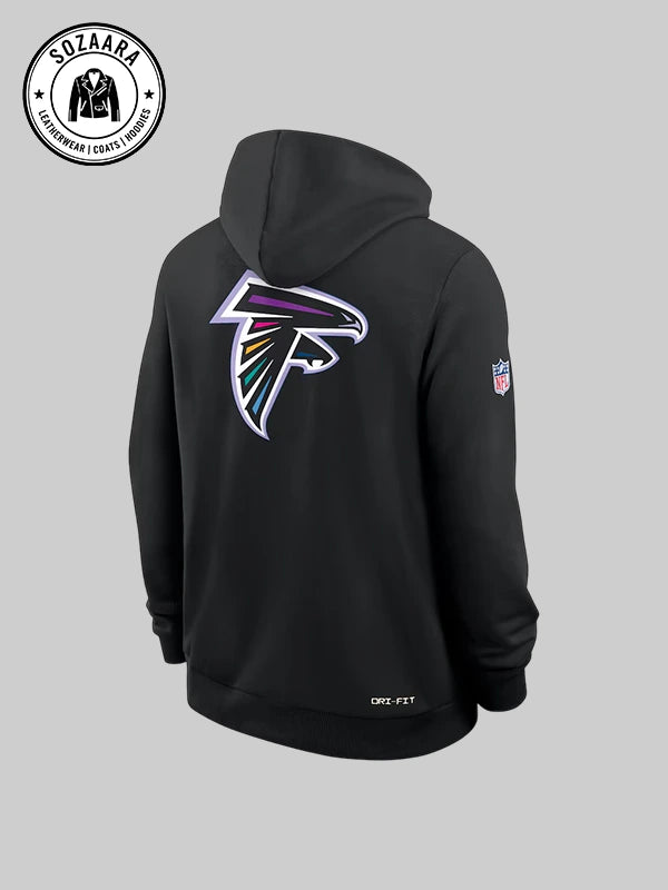 Crucial Catch 2025 Atlanta Falcons Nike Black Dri Fit Hoodie
