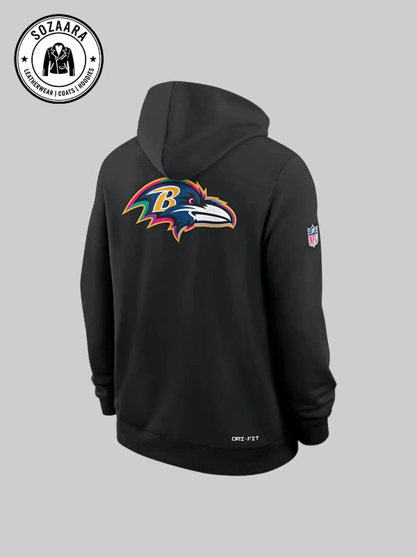 Crucial Catch 2025 Baltimore Ravens Nike Black Dri Fit Hoodie
