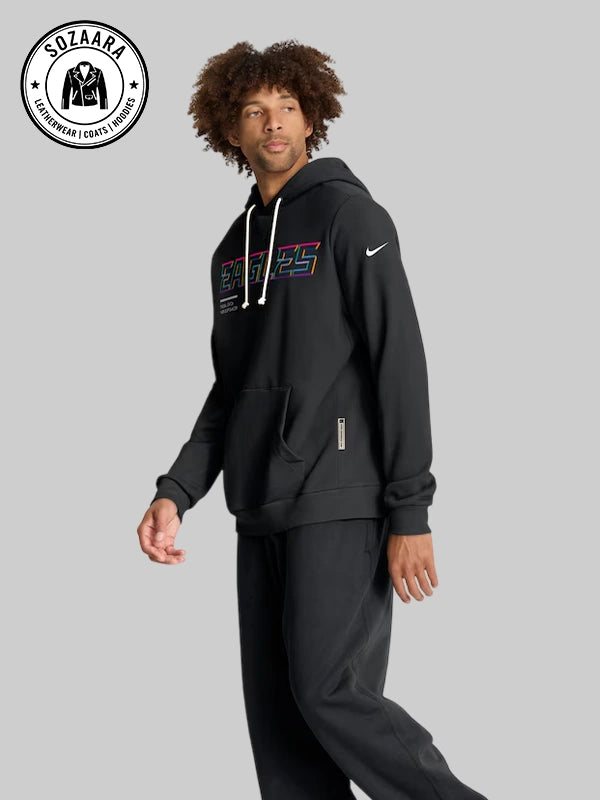 Crucial Catch 2025 Philadelphia Eagles Dri Fit Hoodie Black
