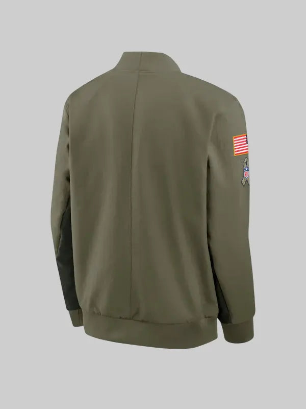 Dallas Cowboys 2025 Salute to Service Bomber Jacket Olive