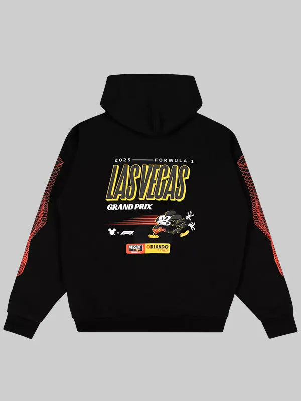 Disney x Formula 1 Las Vegas Grand Prix Black Hoodie Sweatshirt
