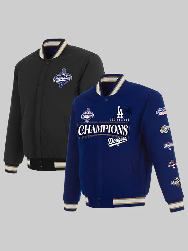 Dodgers JH Design 2025 World Series Champions Reversible Wool Jacket
